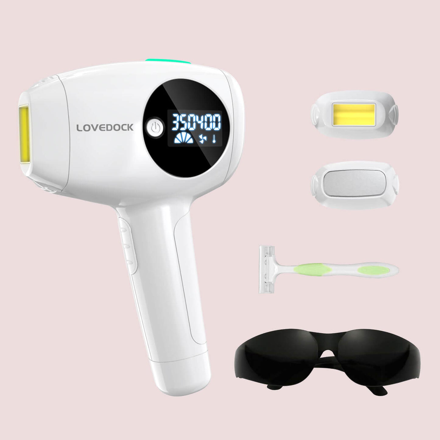 handheld laser hair remova llovedock package with google, shaver cool compress head